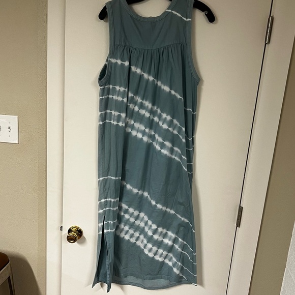 Splendid Celeste midi shift dress in blue and white tie dye - Picture 2 of 5